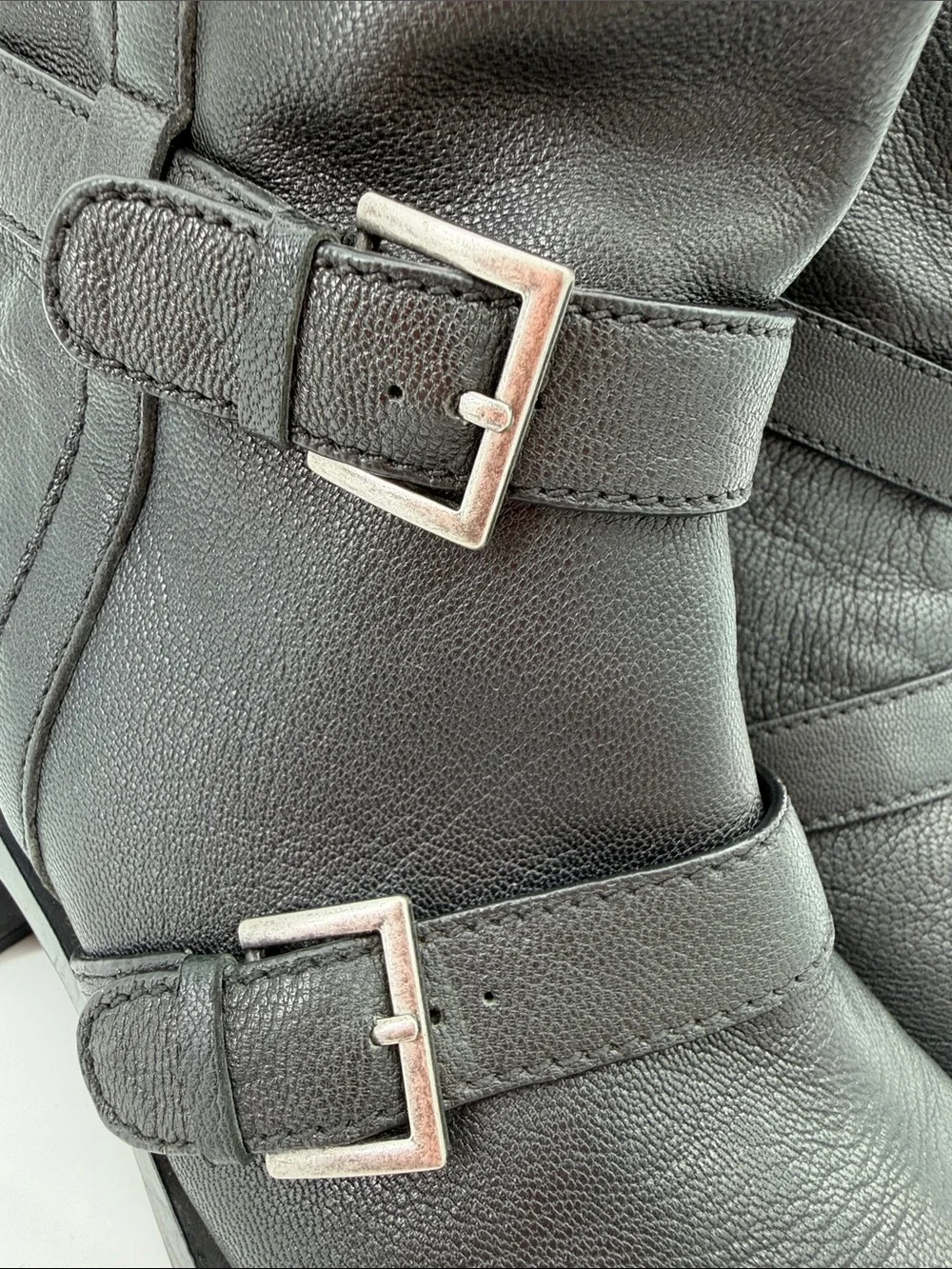 Cole Haan Fabrizia X Nike Buckle Moto Pull On Ankle Boots Women's Size 9.5B